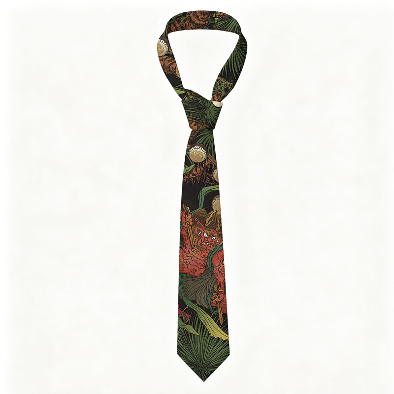 Tokyo-Tiger Japanese Yokai Necktie