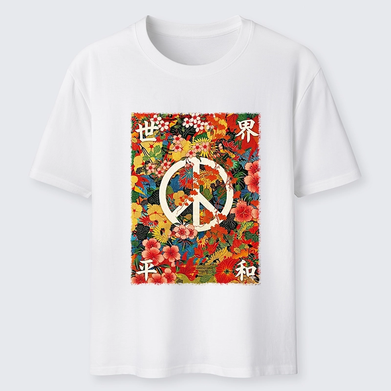 Tokyo-Tiger Bright Blooms Bring Global Calm Peace Classic T-Shirt