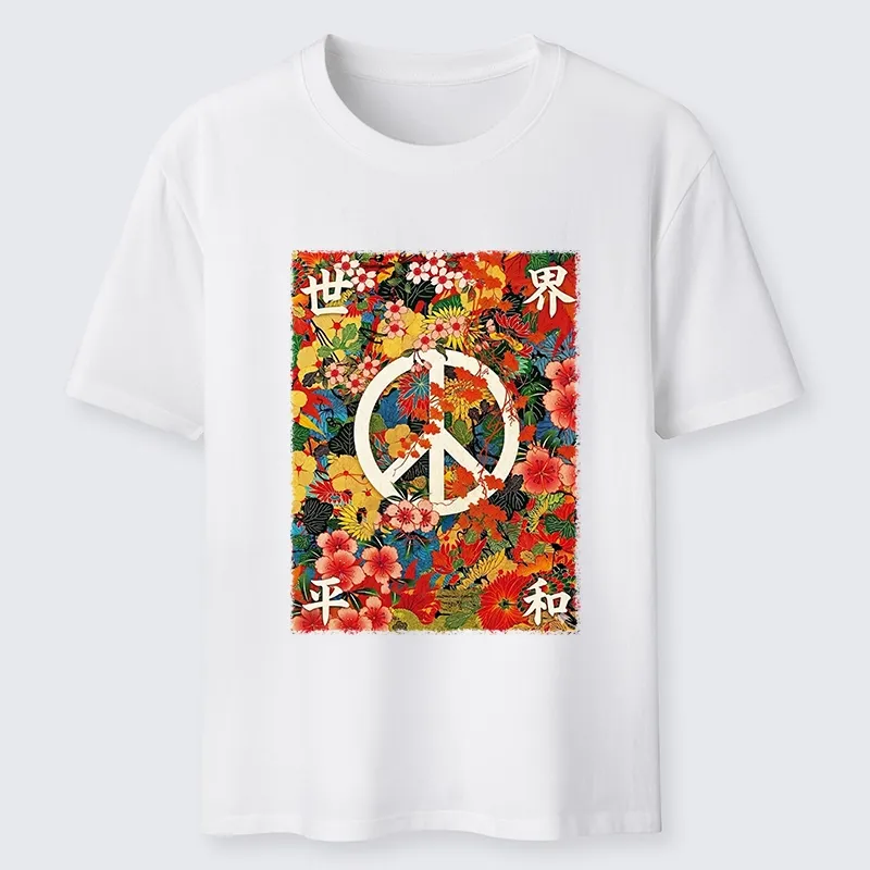 Tokyo-Tiger Bright Blooms Bring Global Calm Peace Classic T-Shirt Sale
