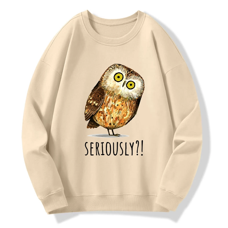 Tokyo-Tiger Seriously Confused Owl Meme Art Classic Sweatshirt