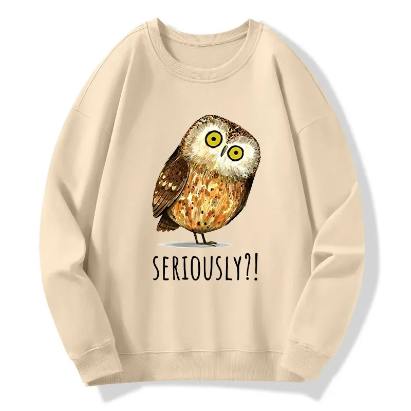 Tokyo-Tiger Seriously Confused Owl Meme Art Classic Sweatshirt