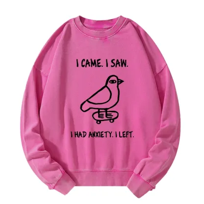 Tokyo-Tiger Funny Meme Bird Just Needs A Break Washed Sweatshirt
