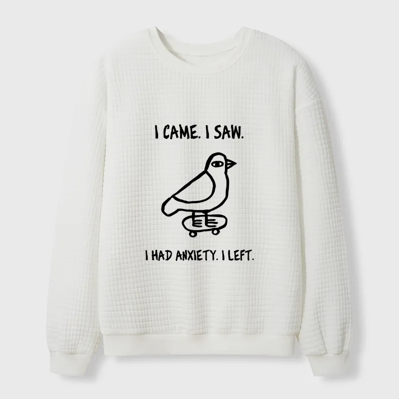 Tokyo-Tiger Funny Meme Bird Just Needs A Break Waffle Sweatshirt Sale