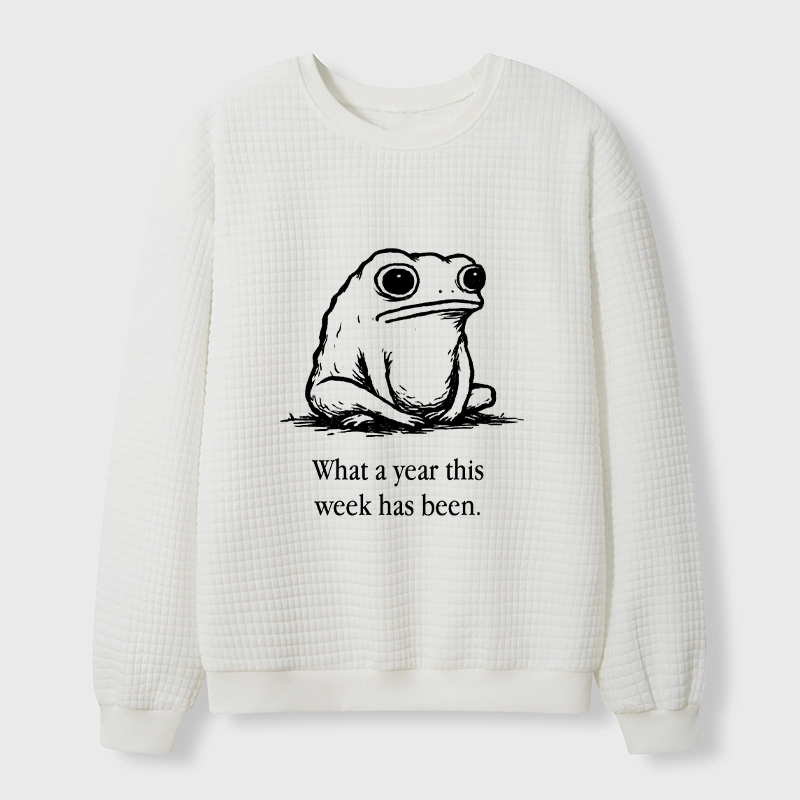 Tokyo-Tiger This Week Feels Like A Whole Year Waffle Sweatshirt