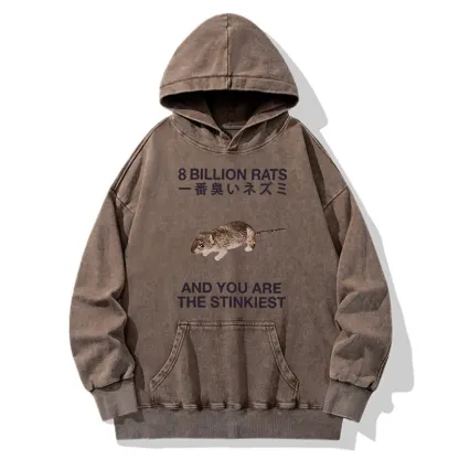 Tokyo-Tiger World's Stinkiest Rat Washed Hoodie