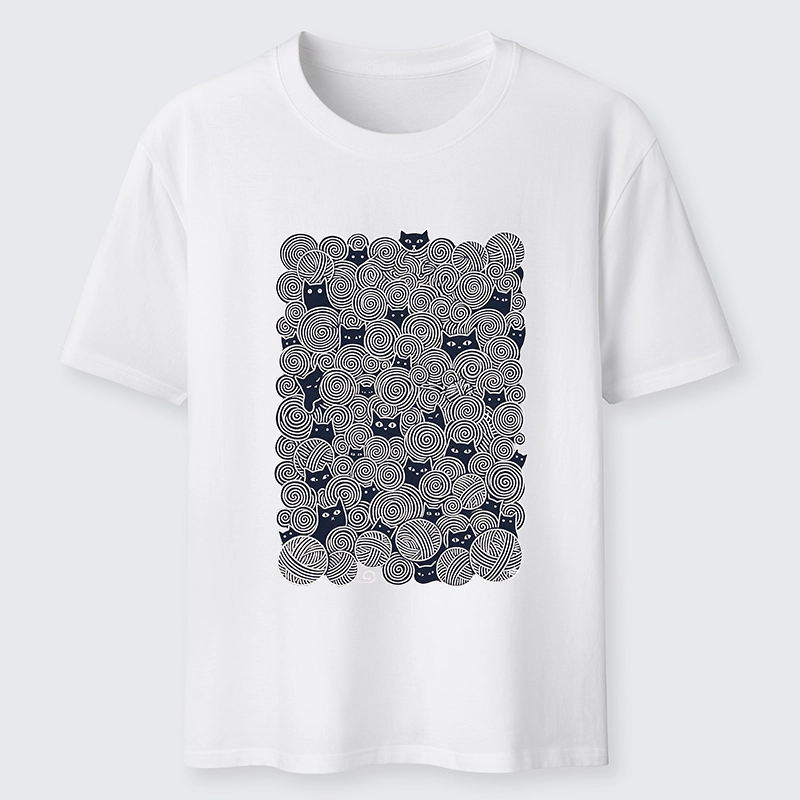 Tokyo-Tiger Tiny Black Cats Hide In Yarn Balls Classic T-Shirt