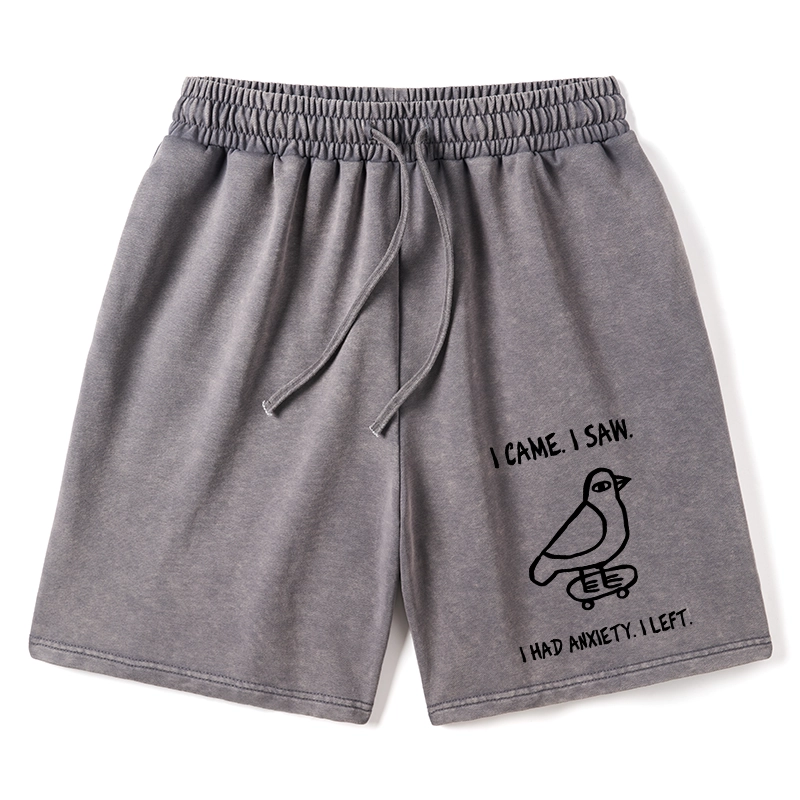 Tokyo-Tiger Funny Meme Bird Just Needs A Break Washed Shorts
