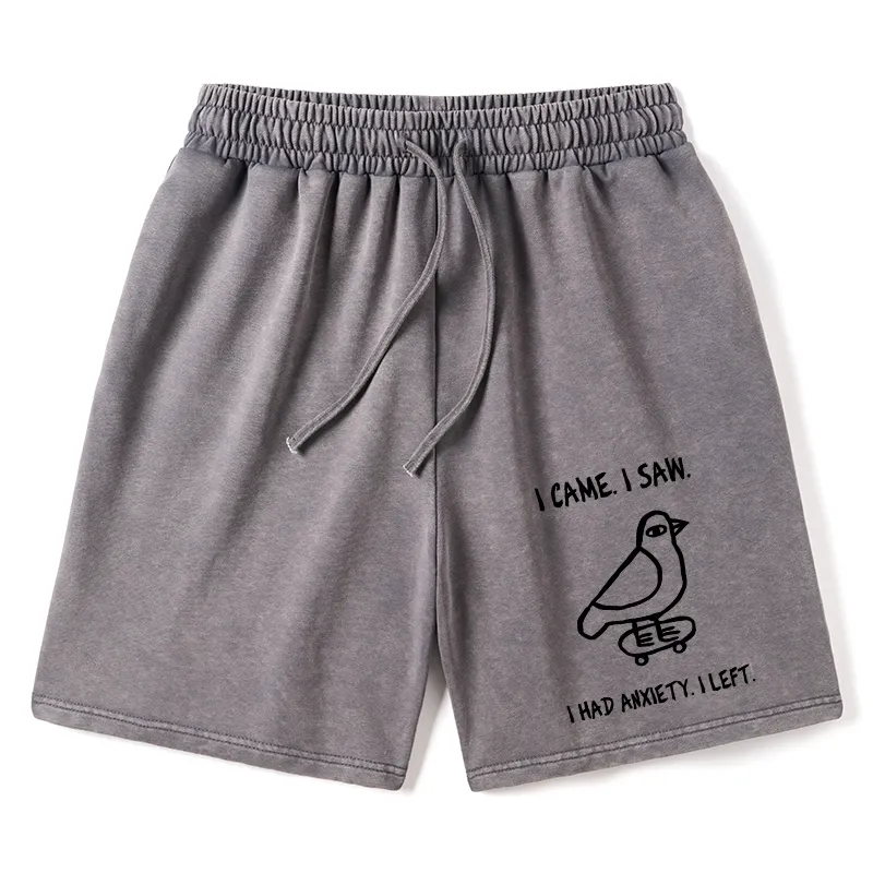 Tokyo-Tiger Funny Meme Bird Just Needs A Break Washed Shorts