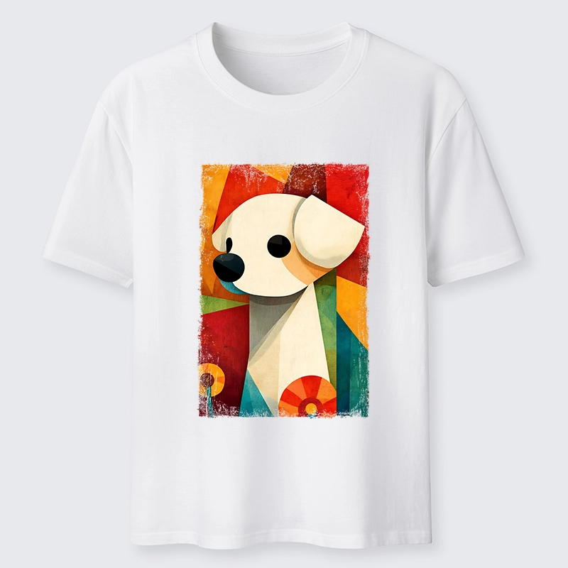 Tokyo-Tiger Retro Abstract Color Block Puppy Art Classic T-Shirt