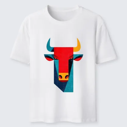 Tokyo-Tiger Geometric Bull Head Art Classic T-Shirt