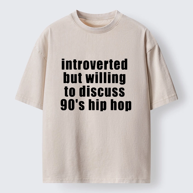Tokyo-Tiger Soft Introvert Loves Classic Hip Hop Washed T-Shirt