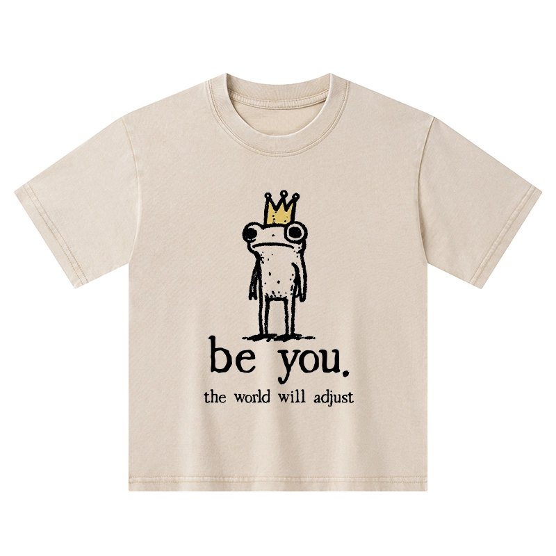 Tokyo-Tiger Crown Frog Stays True To Self Kids Washed T-Shirt