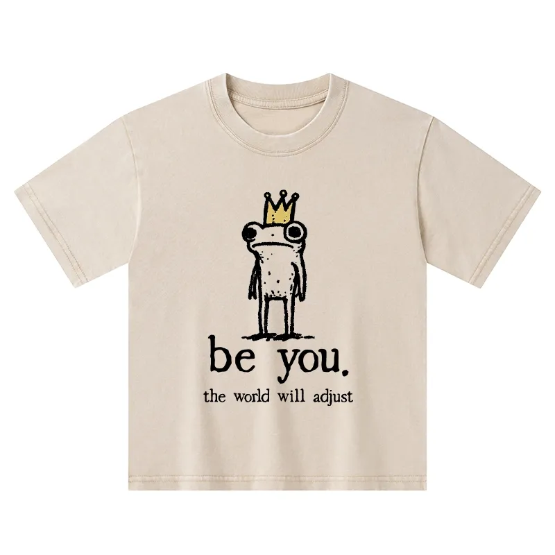 Tokyo-Tiger Crown Frog Stays True To Self Kids Washed T-Shirt