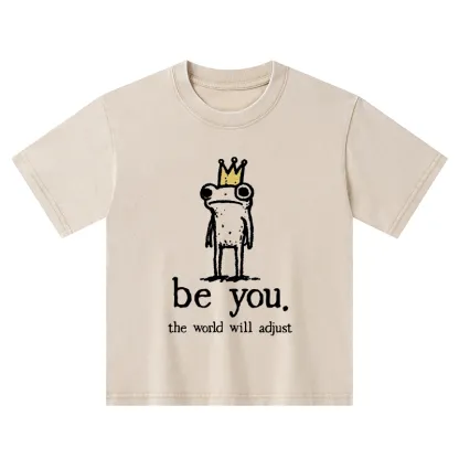 Tokyo-Tiger Crown Frog Stays True To Self Kids Washed T-Shirt