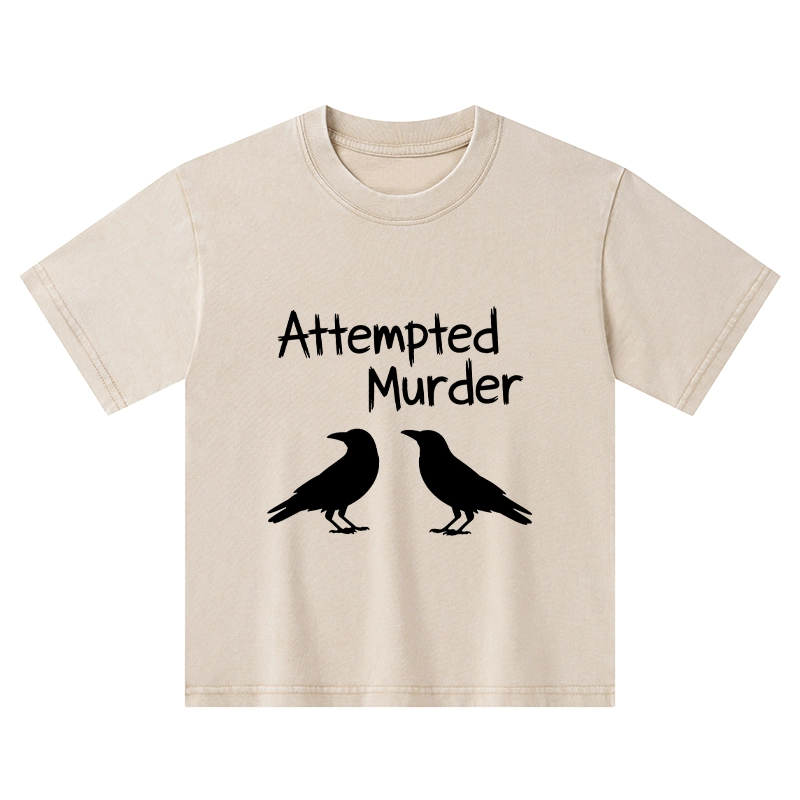Tokyo-Tiger Two Crows Attempted Murder Joke Kids Washed T-Shirt