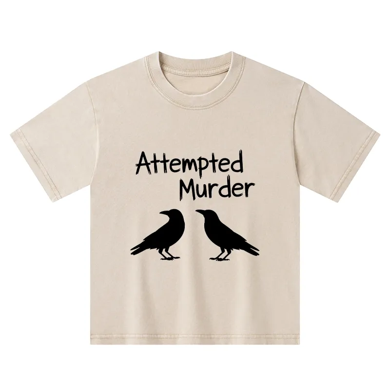 Tokyo-Tiger Two Crows Attempted Murder Joke Kids Washed T-Shirt