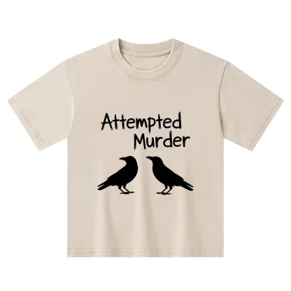 Tokyo-Tiger Two Crows Attempted Murder Joke Kids Washed T-Shirt