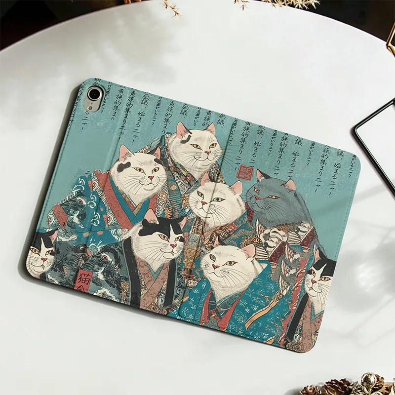 Tokyo-Tiger Formal Gathering of Ukiyo-e Cat Nobles iPad Case