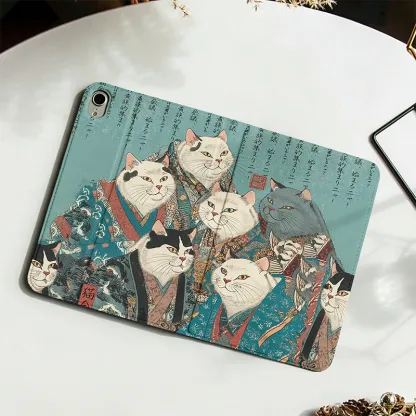 Tokyo-Tiger Formal Gathering of Ukiyo-e Cat Nobles iPad Case