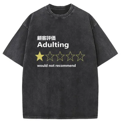 Tokyo-Tiger Not Recommended For Adulting Washed T-Shirt
