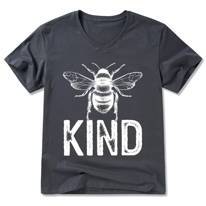 Tokyo-Tiger Minimalist Bee Kind Illustration V-Neck Classic T-Shirt Sale