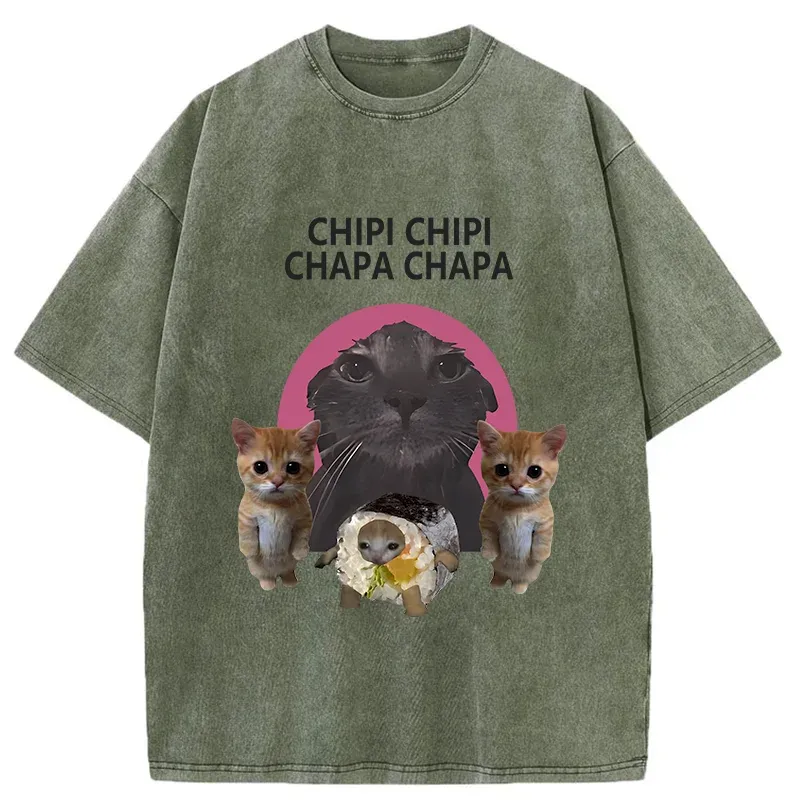 Tokyo-Tiger CHIPI Cats Washed T-Shirt