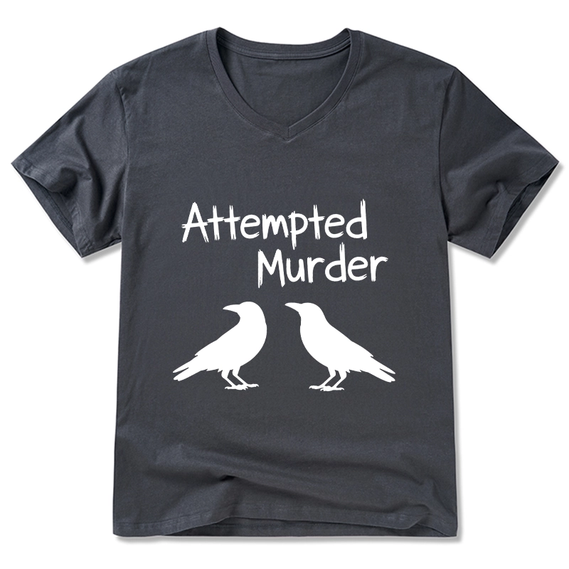 Tokyo-Tiger Two Crows Attempted Murder Joke V-Neck Classic T-Shirt