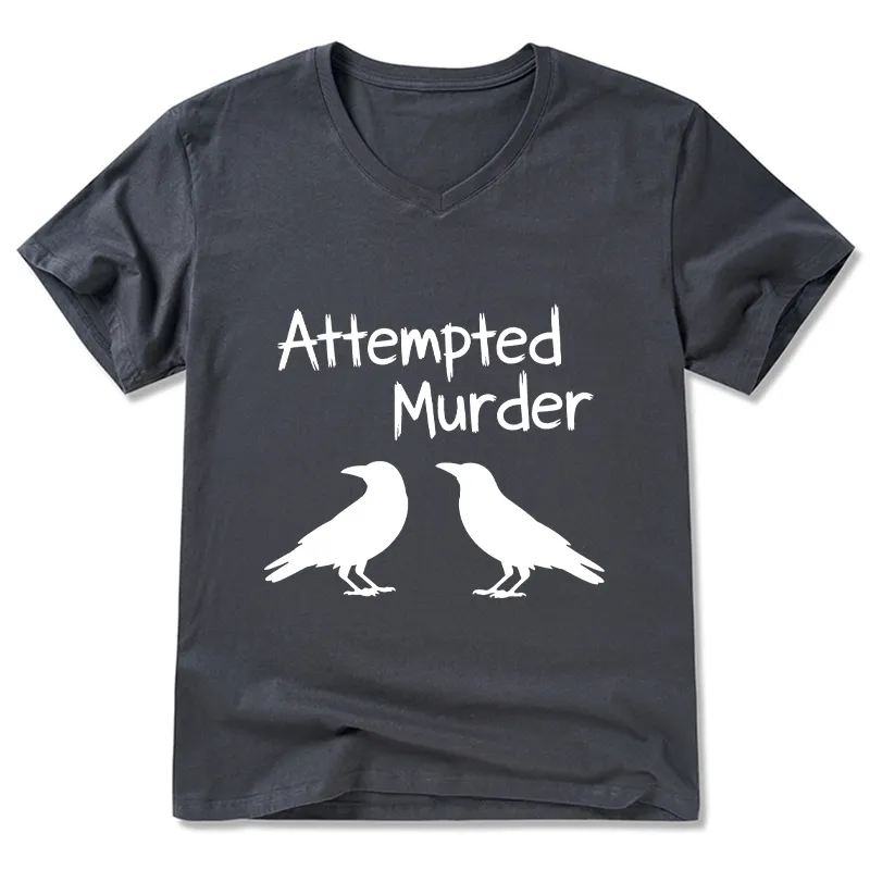 Tokyo-Tiger Two Crows Attempted Murder Joke V-Neck Classic T-Shirt