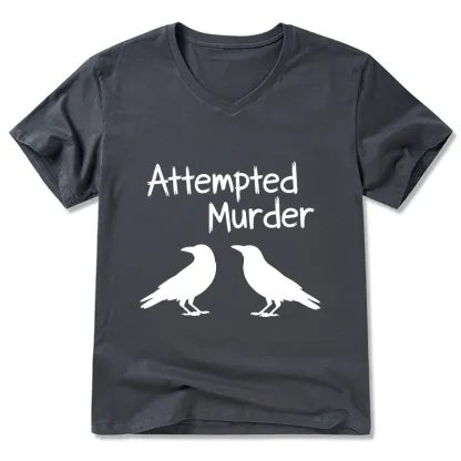 Tokyo-Tiger Two Crows Attempted Murder Joke V-Neck Classic T-Shirt