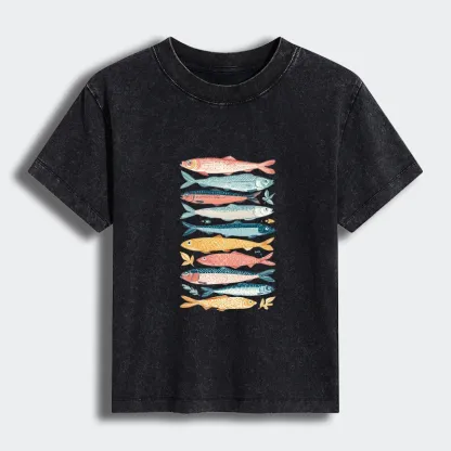 Tokyo-Tiger Beautiful Colorful Fish In The Sea Women's Washed T-shirt