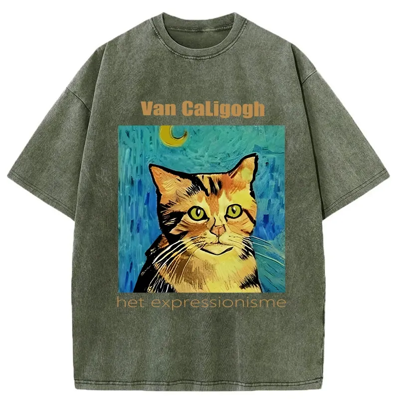 Tokyo-Tiger Van Caligogh Washed T-Shirt Sale