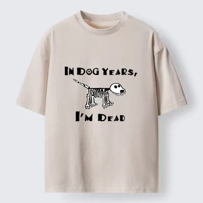 Tokyo-Tiger Funny Meme Old Dog Dead In Dog Years Vibe Washed T-Shirt