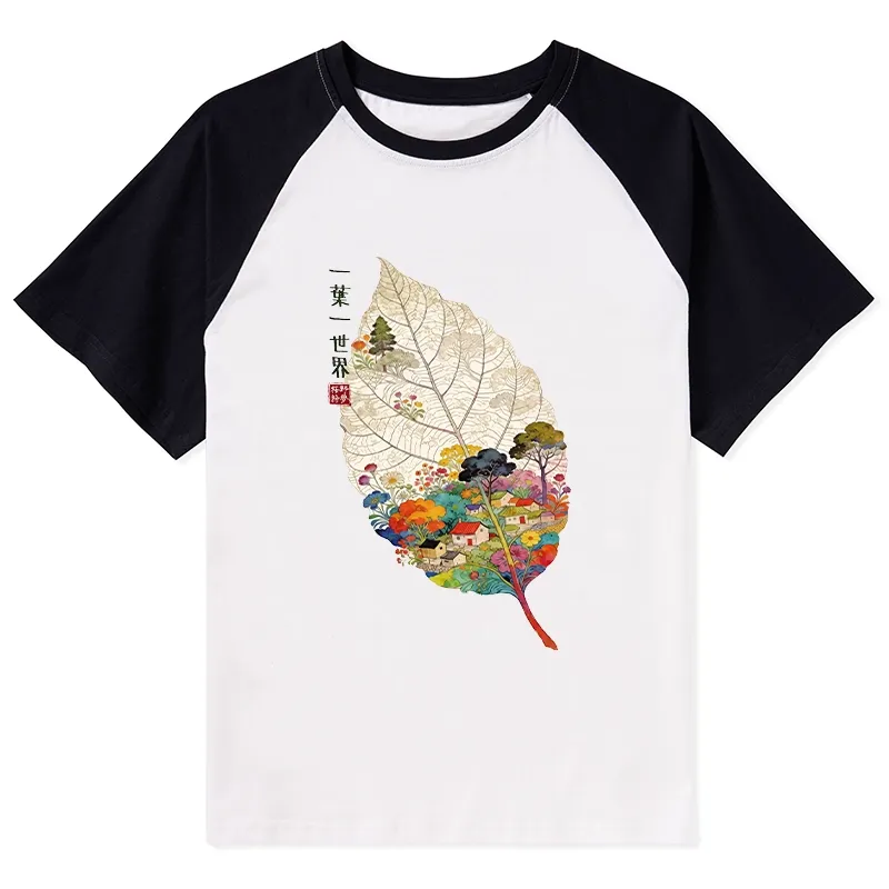 Tokyo-Tiger One Leaf Holds A Tiny Colorful World Raglan T-shirt