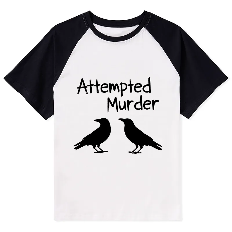 Tokyo-Tiger Two Crows Attempted Murder Joke Raglan T-shirt
