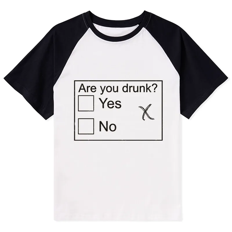 Tokyo-Tiger Confused Drunk Checkbox Graphic Raglan T-shirt Sale