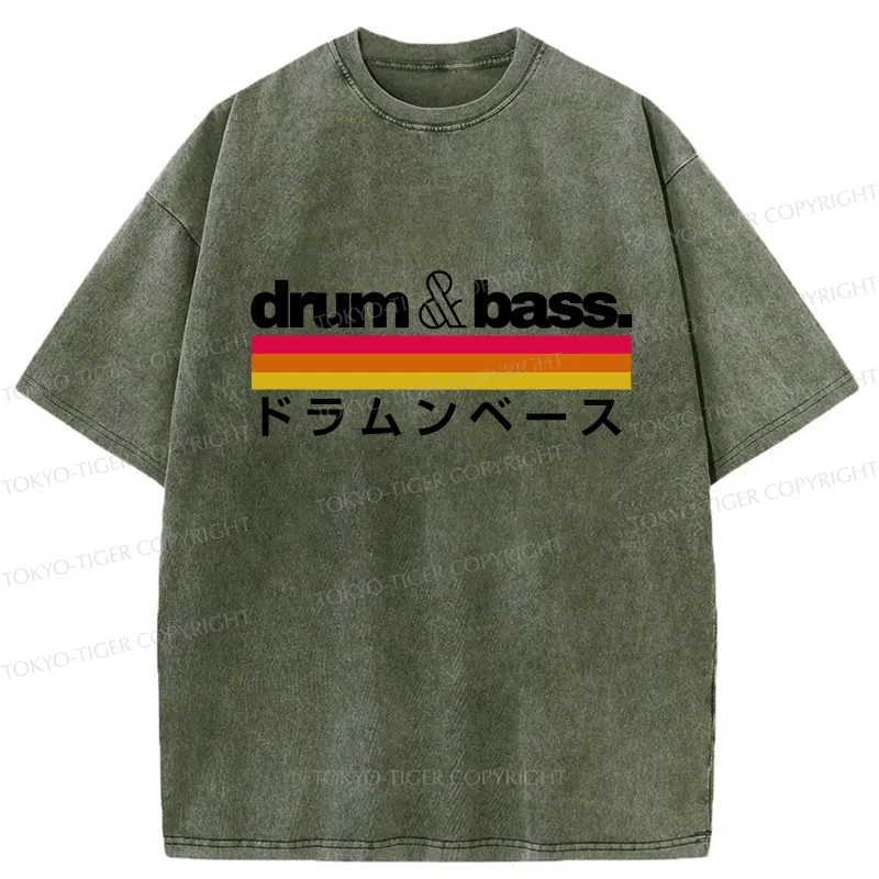 Tokyo-Tiger Japan Drum And Bass Washed T-Shirt