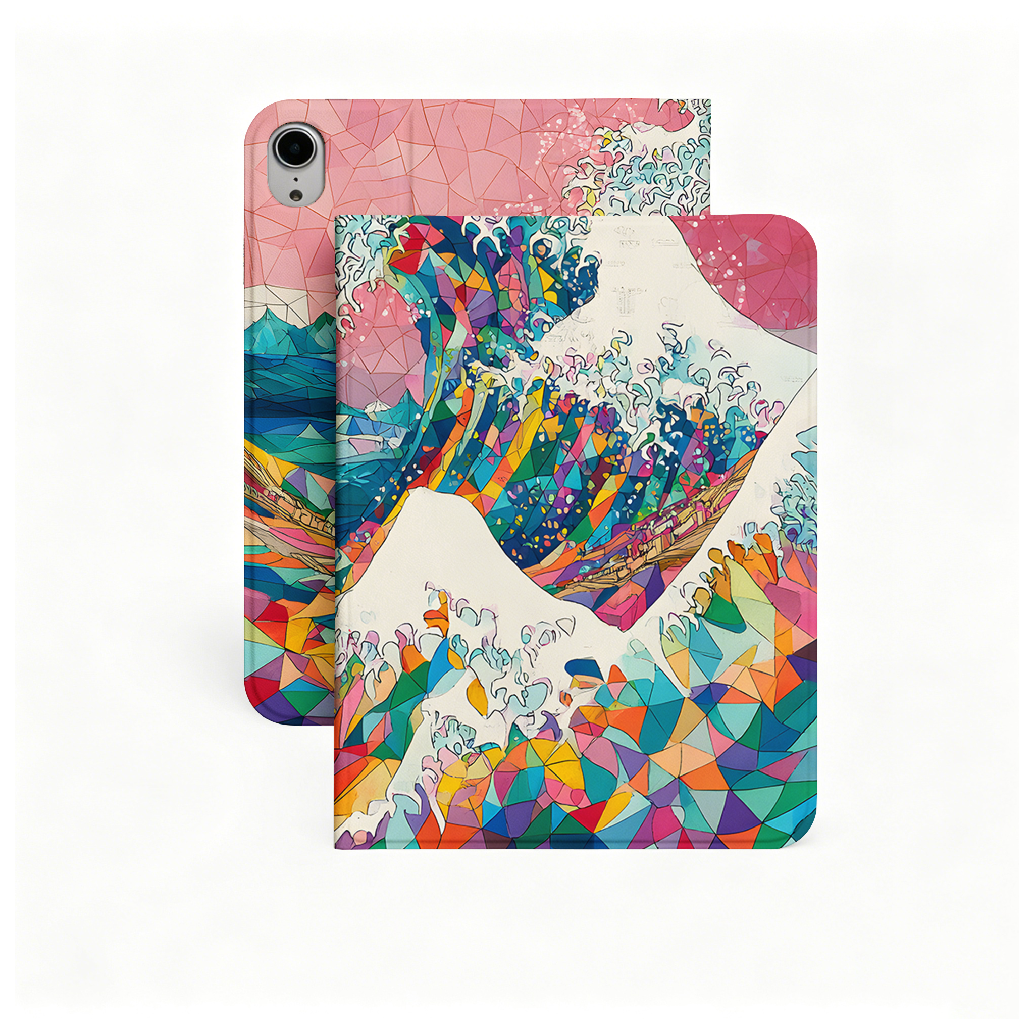 Tokyo-Tiger Colorful Prismatic Wave Nobles Tablet Protective Case