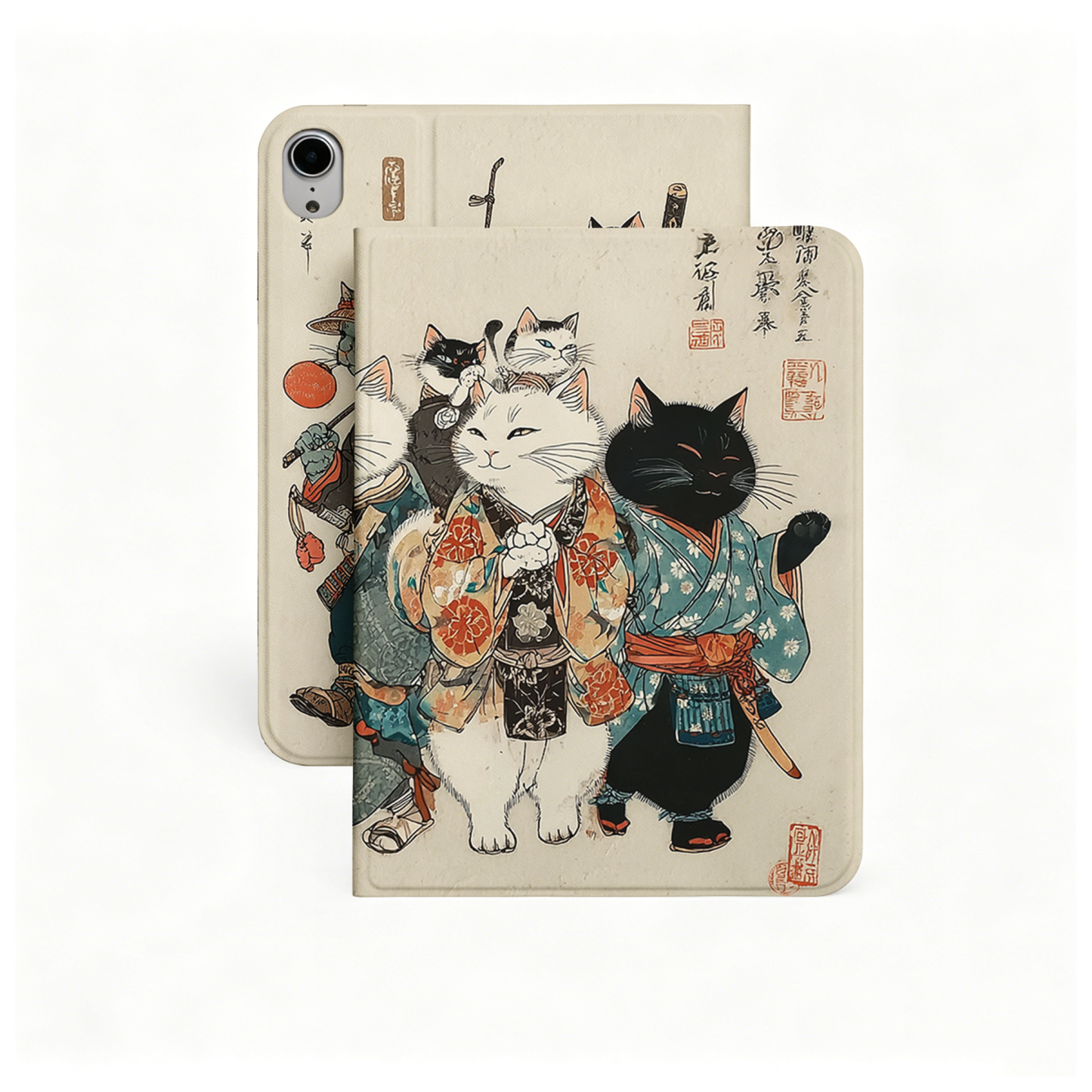 Tokyo-Tiger Samurai Cats Assemble Nobles Tablet Protective Case