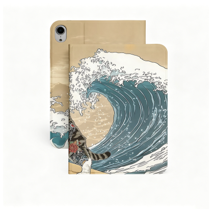 Tokyo-Tiger Cat Surfing Nobles Tablet Protective Case