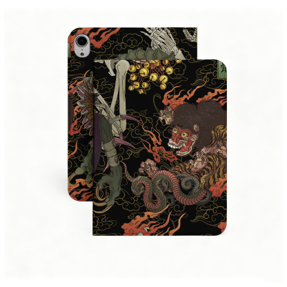 Tokyo-Tiger Japanese Yokai And Skeletons Nobles Tablet Protective Case