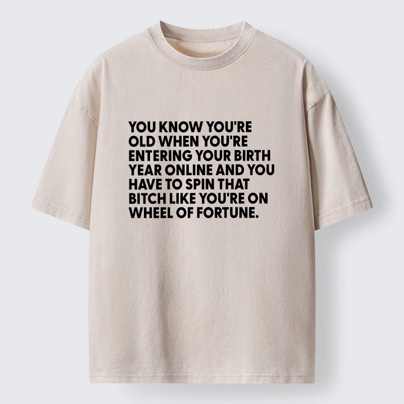 Tokyo-Tiger Relatable Old Human Joke Meme Washed T-Shirt