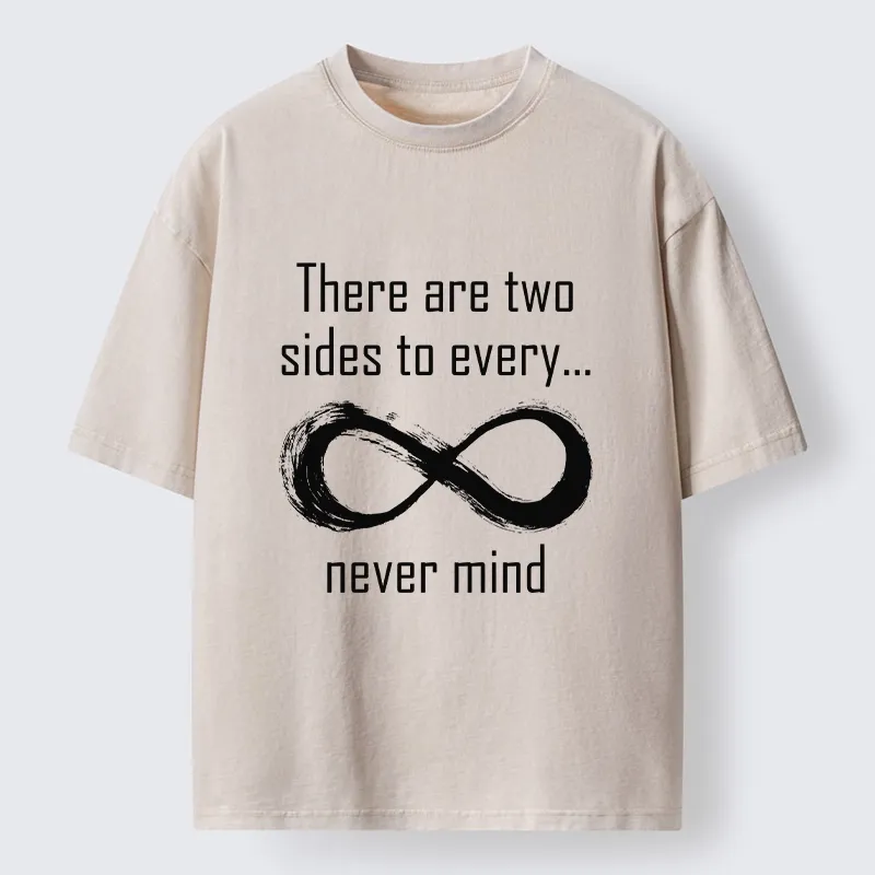 Tokyo-Tiger Two Sides Infinity Never Mind Print Washed T-Shirt Sale