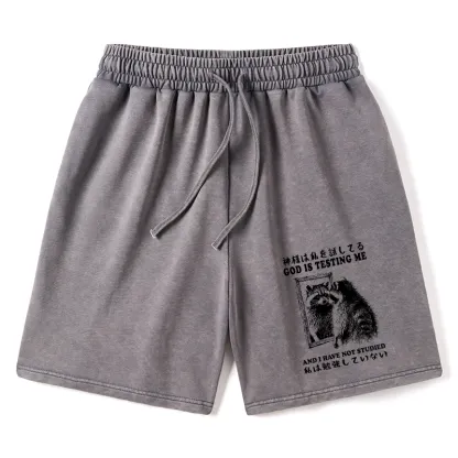 Tokyo-Tiger Raccoon Not Studied Washed Shorts