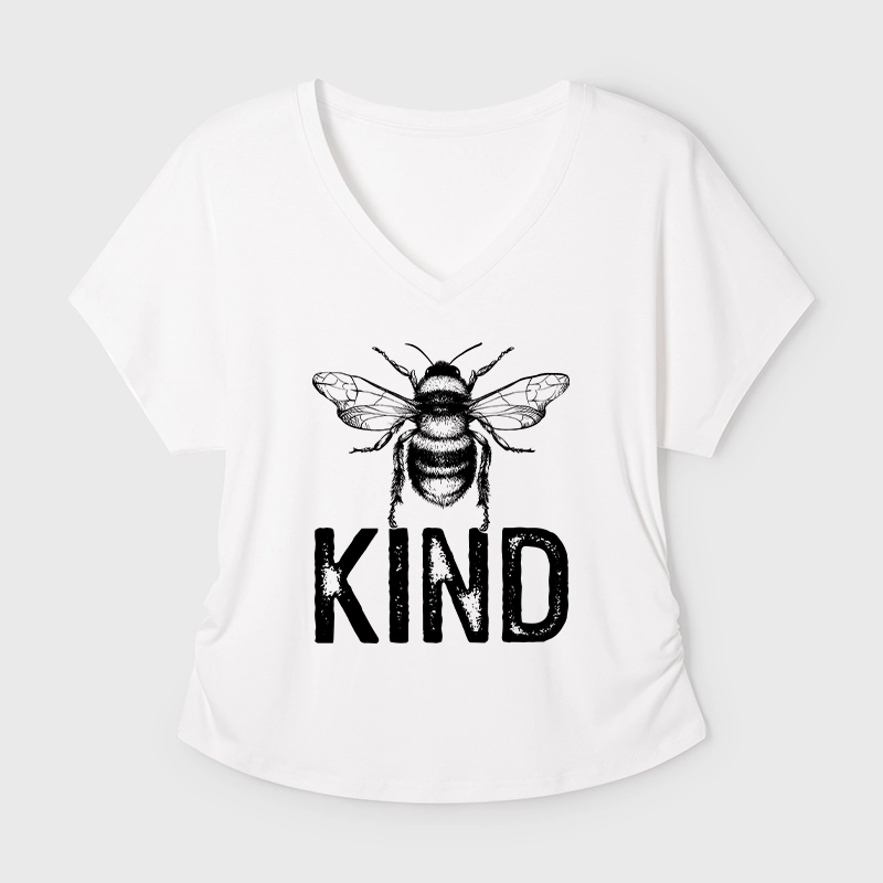 Tokyo-Tiger Minimalist Bee Kind Illustration Modal Dolman Sleeve T-Shirt