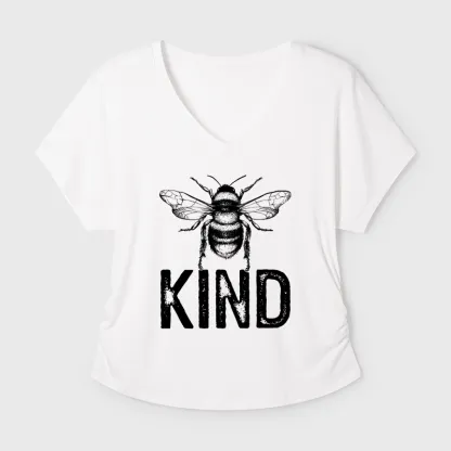 Tokyo-Tiger Minimalist Bee Kind Illustration Modal Dolman Sleeve T-Shirt
