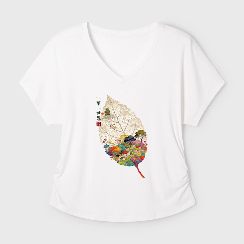 Tokyo-Tiger One Leaf Holds A Tiny Colorful World Modal Dolman Sleeve T-Shirt