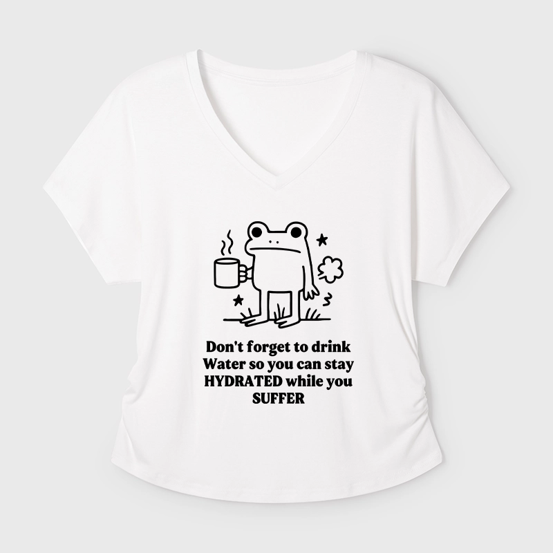 Tokyo-Tiger Frog Says Drink Water Modal Dolman Sleeve T-Shirt