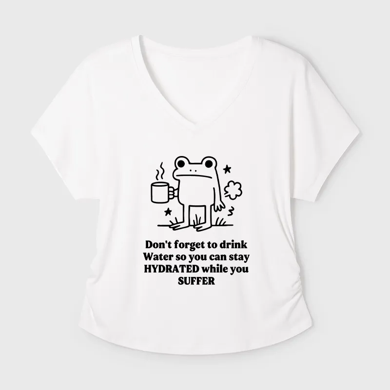 Tokyo-Tiger Frog Says Drink Water Modal Dolman Sleeve T-Shirt