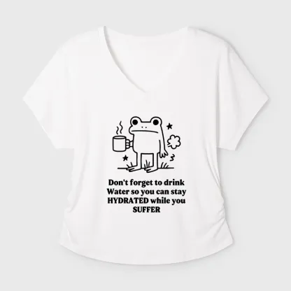 Tokyo-Tiger Frog Says Drink Water Modal Dolman Sleeve T-Shirt
