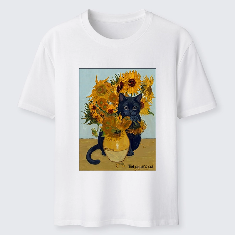 Tokyo-Tiger Oil Painting Cat Sunflower Soft Vibe Classic T-Shirt
